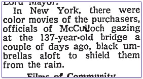 New York Times 1968-04-19: McCulloch officials gazing at the bridge