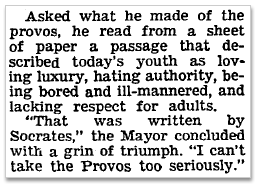 New York Times 1966-04-03: Socrates quote